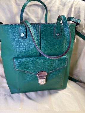 DANA BUCHMAN Green Leather Tote Bag by Dooney & Bourke